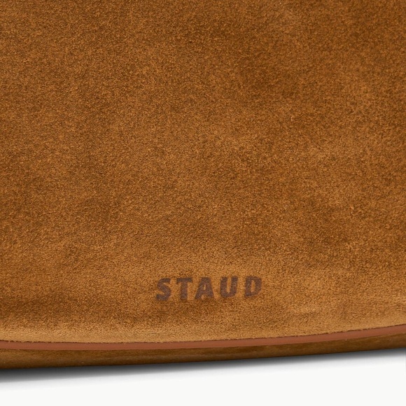 Staud Pine Leather Hobo Bag in Tan Suede - Picture 7 of 16